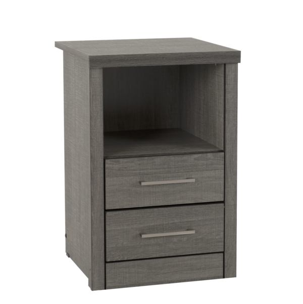 Premium 2 Drawer 1 Shelf Bedside Cabinet
