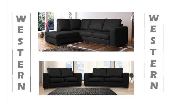 Western Corner  L/H or R/H -  Eco Leather Black