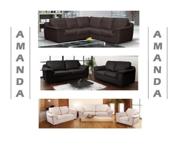 Amanda Corner 50/50 - Eco Leather Black (3-5 WEEKS)