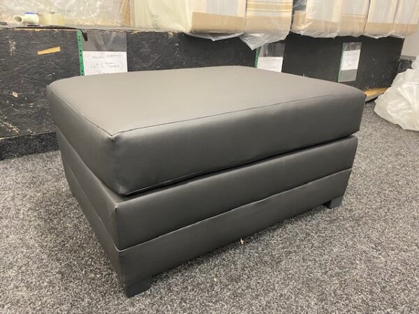 Footstool Leather Western large- (Clearance)